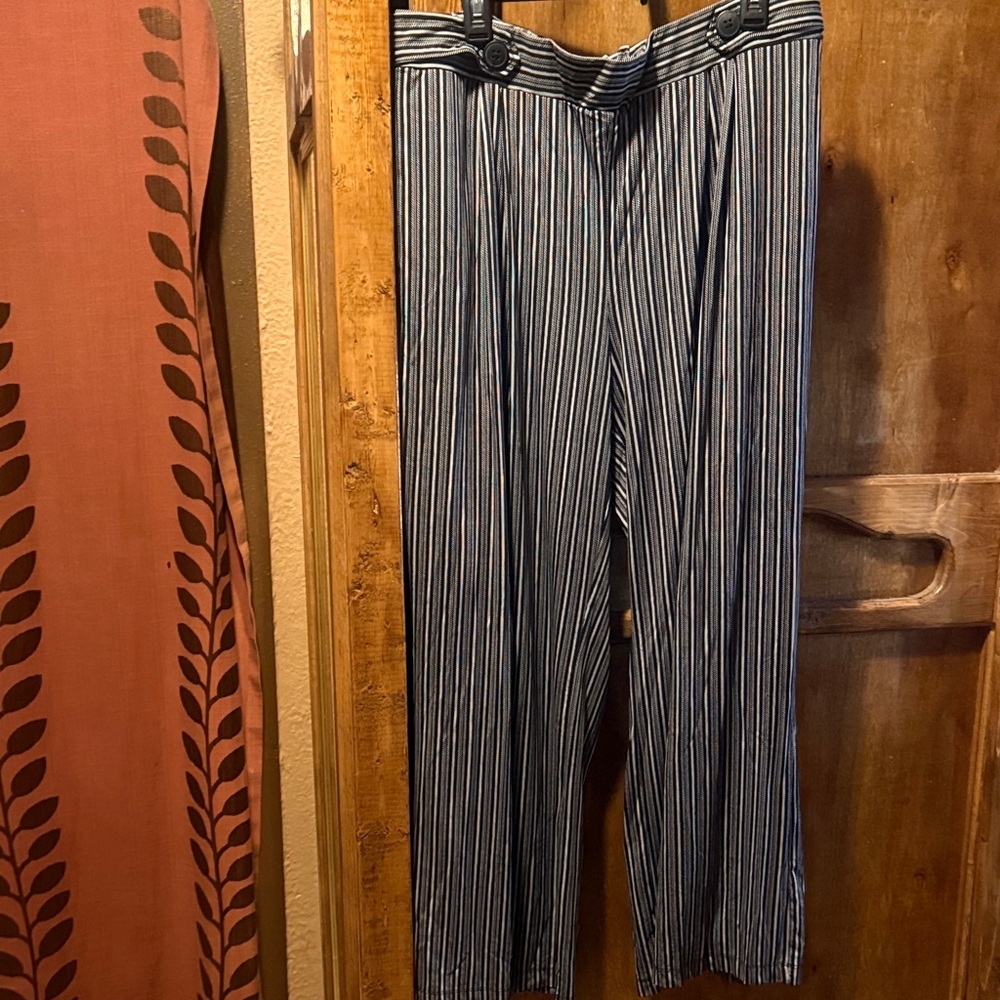 Elegant Striped Wide Leg Pants